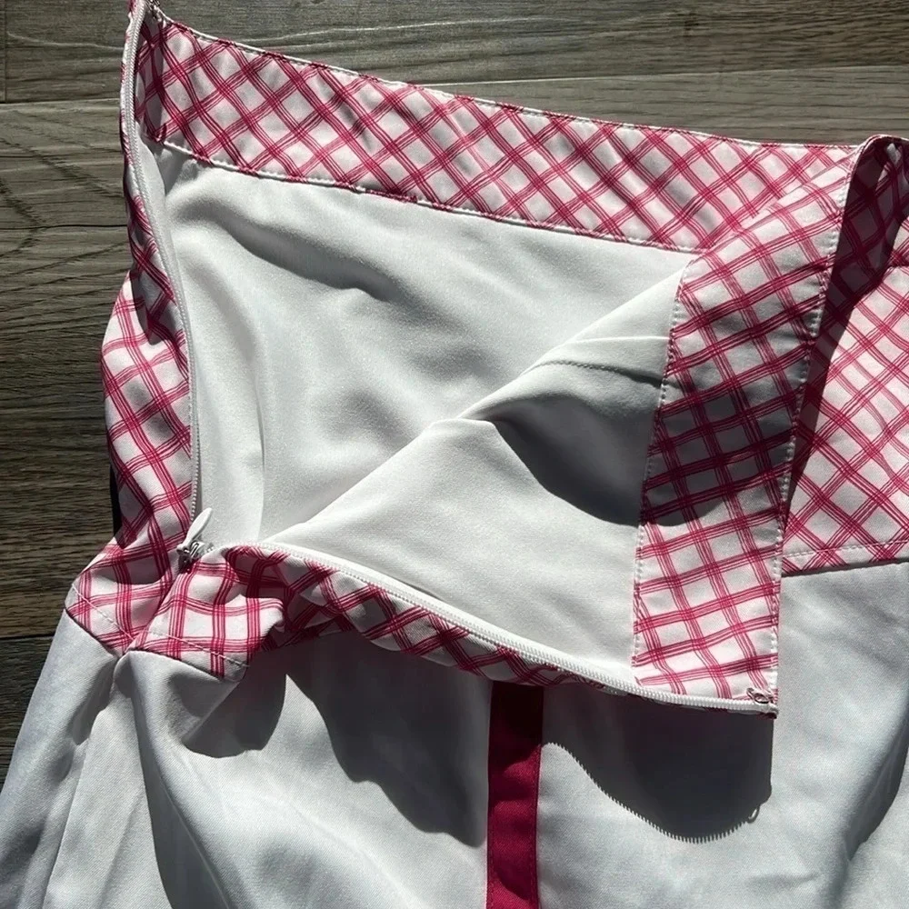LADY HAGEN Sz 14 Pink & White Golf Skort/Skirt ⛳️
